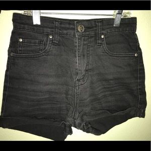 Black Denim Shorts